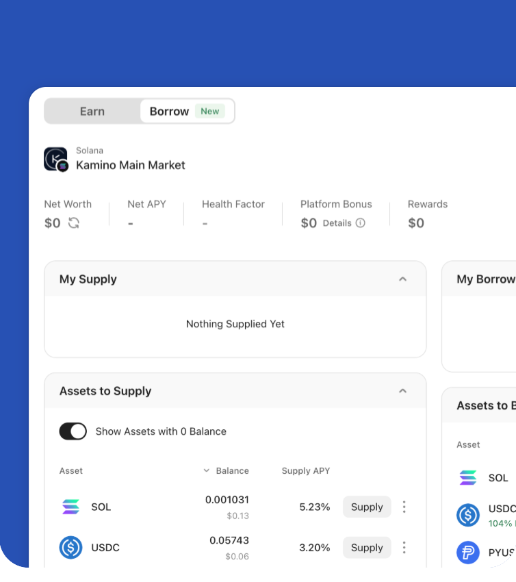 OneKey App 资产配置与流动性管理界面